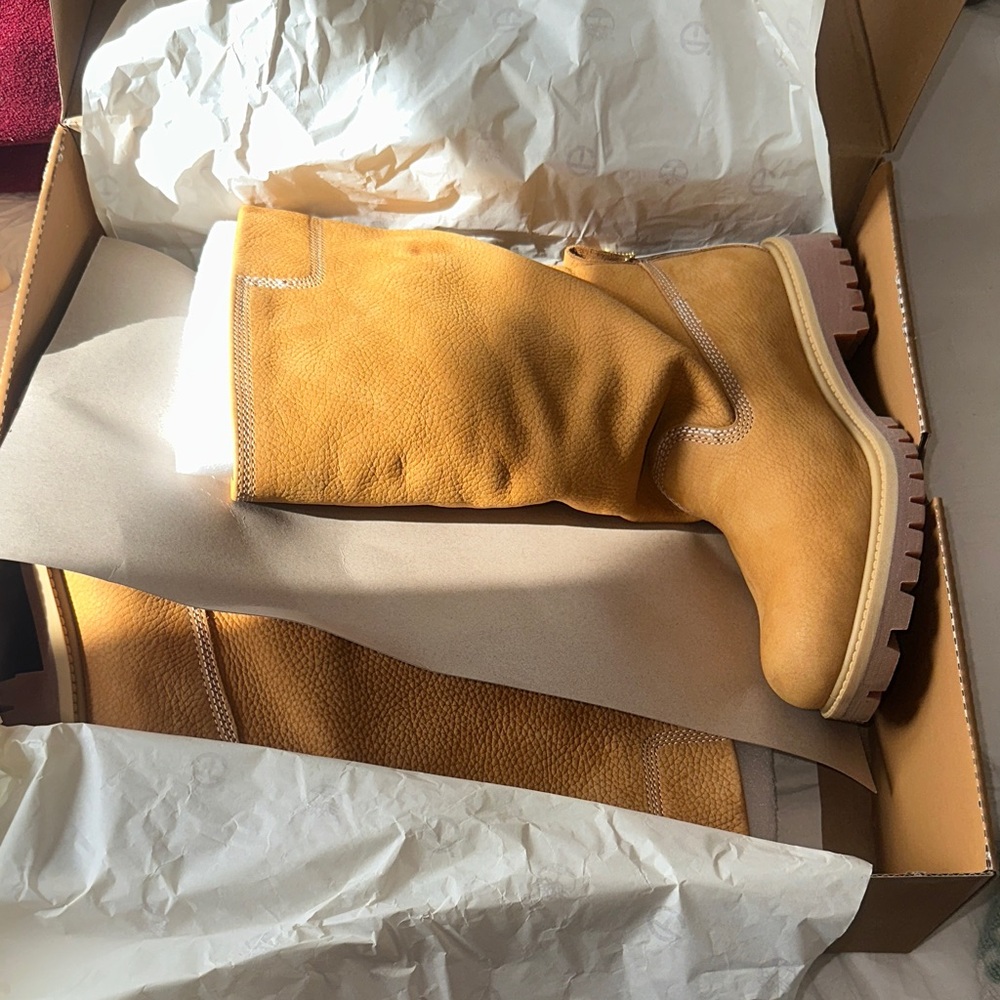 Telfar x Timberland Collab Medium Pull On Boot Wheat Nubuck SIZE 7.5/8 MENS NWT - Picture 12 of 15